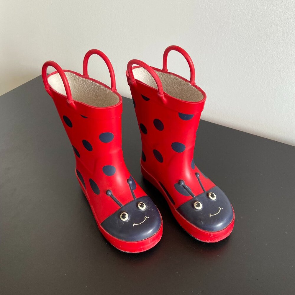 Next Kids Ladybug Rain Boots size 7 US